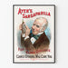 Vintage plakat Ayer's Sarsaparilla retro vægdekoration