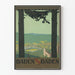 Vintage plakat Baden Baden landskab indrammet