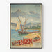 Vintage plakat af Evian-les-Bains-bugten - Vægdekoration Rejse og Natur