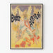 Vintage plakat med luftballet, dekorative sommerfugle