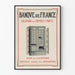Vintage plakat af Banque de France - udlejning af pengeskabe