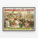 Vintage plakat Barnum & Bailey’s nye fantastiske spektakel Cleopatra — indrammet kunstværk på væggen