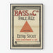 Vintage plakat Bass & Co Pale Ale Extra Stout vægdekoration