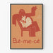 Vintage plakat Bé-me-cé til retro vægdekoration