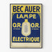 Vintage plakat Bec Auer elektrisk lampe R O