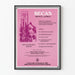 Vintage plakat af Bourses Benito Juarez til studier i USA