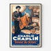 Vintage plakat af Charlie Chaplin bag scenen