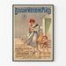 Vintage belgisk plakat med vandingssteder til vægdekoration