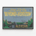 Vintage plakat Beyond the Horizon - Vægdekoration Teater — indrammet kunstværk på væggen