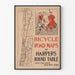 Vintage plakat af Harper's Round Table cykelkort