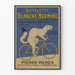 Vintage plakat af Hermine hvid cykel på Hutchinson dæk