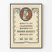 Vintage illustreret plakat af dronning Margrete og nordisk hyldest