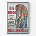 Vintage plakat Big Bingo - Giganthånddekoration med elefant