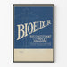 Vintage plakat Bioelixir fuld genopbyggende blå Artem Legrand