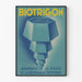 Vintage plakat Biotrigon – Retro vægdekoration i blå