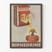 Vintage reklameplakat BIPHEDRINE næsedråber
