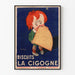 Vintage plakat af Biscuits La Cigogne til vægdekoration