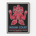 Dekorativ plakat med Haida-indianermønster fra Alaska
