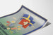 Vintage plakat med blomster og flag til vægdekoration