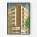 Vintage Arkitektur Plakat Moderne Blumenhof