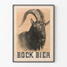 Vintage plakat af Bock Bier med portræt af ged