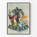 Vintage plakat af Bock Beer med klædte geder