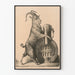 Vintage dekorativ plakat Bock Bier med ged og ølkrus
