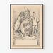 Vintage plakat af Bock Bier med illustration af ged og mand