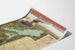 Vintage plakat Bodensee og Rhein - Kort over krydsningerne i 1887