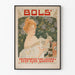 Vintage plakat af Bols' likører Amsterdam til vægdekoration