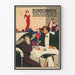 Vintage plakat cabaret bonbonnière elegance og aften