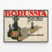 Vintage plakat BORUSSIA Malz-Bier – Retro vægdekoration med tysk øl — indrammet kunstværk på væggen