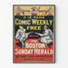 Vintage plakat Boston Herald Sunday Jester Comic Weekly