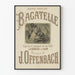 Vintage plakat af Opéra-Comique Bagatelle af J. Offenbach