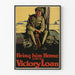 Vintage vægdekoration plakat Soldat og Victory Loan