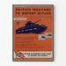 Vintage militærplakat med britiske tanks til vægdekoration