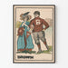 Vintage plakat af Brown-holdet i sportlig og elegant påklædning