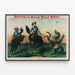 Vintage plakat Buffalo Bill's Wild West - Mustang Sauvage — indrammet kunstværk på væggen