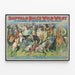 Plakat af Buffalo Bill's Wild West og Rough Riders' Kongres — indrammet kunstværk på væggen