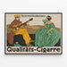 Vintage plakat Bummelstudenten kvalitetscigar til vægdekoration — indrammet kunstværk på væggen