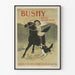 Vintage plakat med Bushy, barn på hest og hund