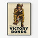Vintage plakat Canadisk soldat Køb af sejrsobligationer
