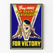 Vintage plakat Køb flere krigsopsparingsbeviser for sejr