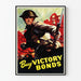 Vintage plakat for opfordring til køb af Victory Bonds med canadisk soldat