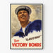 Vintage Marine Plakat Køb Sejrsobligationer - Patriotisk Vægdekoration