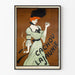 Vintage plakat Cachou Lajaunie kvinde i stiliseret form
