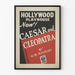 Vintage plakat af teaterstykket Caesar og Cleopatra af G.B. Shaw