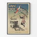 Vintage plakat af Café Concert des Ambassadeurs med akrobater Stewart & H. Dare