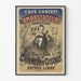 Vintage plakat af Café Concert des Ambassadeurs Le Charmeur d'Oiseaux