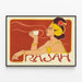 Vintage plakat Café Rajah - vægdekoration Art Déco — indrammet kunstværk på væggen